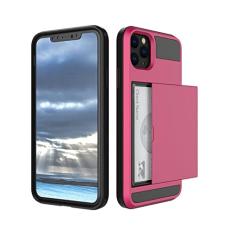 Capa de telefone com slot para cartão de crédito para iPhone 11 12 13 Pro Max XR XS Max X 8 7 Plus 13 12 Pro 13 Armor Slide Wallet Hard PC Back Cover, T5, para iPhone 12