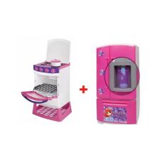 Kit Fogao Master Chef + Geladeira Inverse Magic Toys Menina