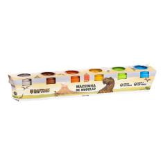 Massinha de Modelar 6 Cores Dinossauro Raptors e Magic Unicórnio Divertida BRW