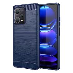 Capa de celular para Xiaomi Redmi Note12 Pro Plus, fibra de carbono refinada, anti-queda, anti-impressões digitais, proteção total