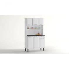 Armário De Cozinha 6 Portas 1 Gaveta Rose - Itatiaia Branco
