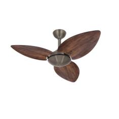 Ventilador Teto Bronze Turbo Winds 3 Pás Madeira Ventax 110V - Single 