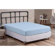Lençol Cama Box Casal Avulso 100% Algodão com Elástico Liso Percal 200