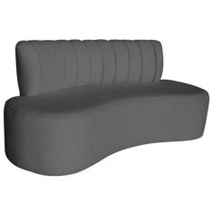 Sofá Curvo 2 Lugares Organico Sala Recepção Escritório Valência 130cm 