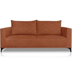Sofa Nori 2 Lugares Pes De Ferro 160cm Linho Boucle 3303 Ezz
