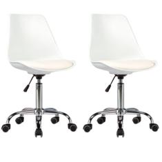 Kit 2 Cadeiras Chicago Com Estrutura Polipropileno Fratini Branco