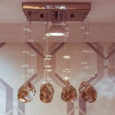 Lustre Delicado Para Quarto ou Lavabo Com 35cm De Altura c/ Amêndoas D