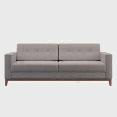 Sofá Com 3 Lugares Living Em Linho