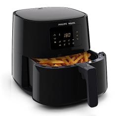 Philips Walita Preta Fritadeira Airfryer Essential XL Digital, 6.2L de capacidade, Garantia internacional de dois anos, 110V, 2000W (RI9270/90)