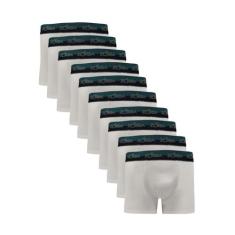 Kit 10 Cuecas Zorba Boxer Max Algodão 702 Branco - M, Branco, M