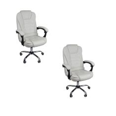 Kit 2 Cadeiras De Escritório Presidente Reclinável - Branco