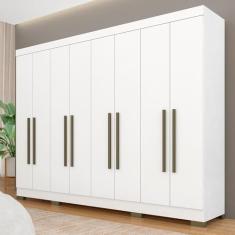 Guarda Roupa Casal 8 Portas 2 Gav Natasha Branco - M. Arapongas Branco