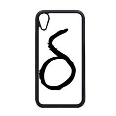 Capa para iPhone XR com silhueta preta do alfabeto grego para proteção de telefone Apple