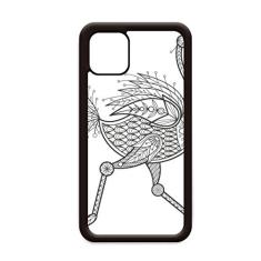 Capa de pintura de pássaro longa para iPhone 12 Pro Max para Apple Mini Mobile Case Shell