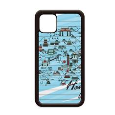 Capa de mapa local de Hong Kong para iPhone 11 Pro Max para Apple Mobile Case Shell