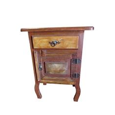 Mesa de Cabeceira Rústica Arkansas em Madeira de Demolição - Cód 2426