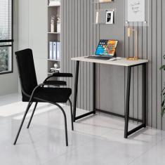 Escrivaninha Dobrável Fit Mds. 77 * 45 * 80 Preto/Off White