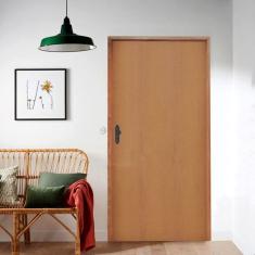 Porta Lisa Padrão Imbuia Batente Ecolológico 09 Fechadura 823/02 82 X 2,10 Direito Natural