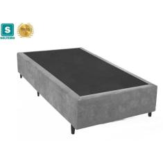 Base Box Solteiro Belos Sonhos Suede Cinza 40x78x188