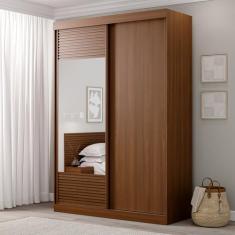 Guarda-Roupa Solteiro 2 Portas 1 Porta com Espelho Samambaia CabeCasa 