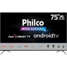 Smart TV Philco 75" ELED Ultra HD 4K com Wi-Fi 4 HDMI 2 USB e Netflix - PTV75K90AGIB