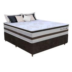 Cama Box Casal 1,38m Colchão Molas Ensacadas 30cm Love Story 138x188x68cm