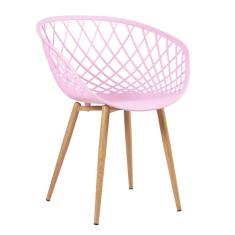 Cadeira Clarice Nest Com Apoio De Braços - Rosa Claro