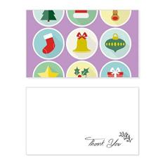 Árvore de Natal Círculo Ilustração Verde Cartão de agradecimento Aniversário Papel Saudações Casamento Apreciação