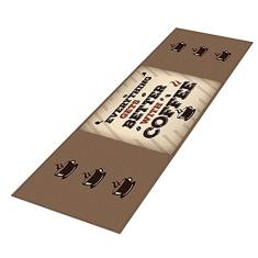 Tapete Passadeira de Cozinha Better Coffee Antiderr-50 x 180