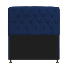 Cabeceira Estofada Lady 160 Cm Queen Size Com Capitonê Suede - Doce Sonho Móveis Azul Turquesa
