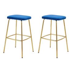 conjunto com 2 banquetas connie azul escuro