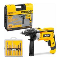 Furadeira Impacto 710w Com Maleta e Kit 9 Brocas Fiv709 Vonder 110v, 1