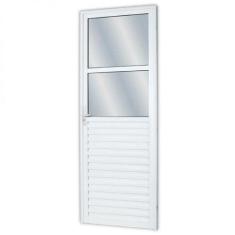 Porta de Alumínio 210x70cm com 2 Vidros Mini Boreal Linha Solida Mgm