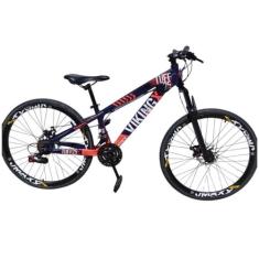 Bicicleta Vikingx Tuff 25 Quadro Aluminio 24V Freio Hidraulico Diantei