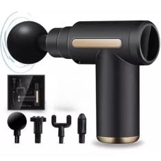Massageador Elétrico Profissional Muscular Pistola Massagem - Recarregável - Super Relaxante - MioFascial Atleta Esportes 4 Ponteiras e Variação de Velocidades (cores variadas)