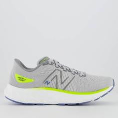 Tênis New Balance Fresh Foam X Evoz V3 Cinza e Verde-Masculino