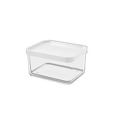Coza - Pote Clear Grande 1L 13,1x16,7x8,5 cm - Branco