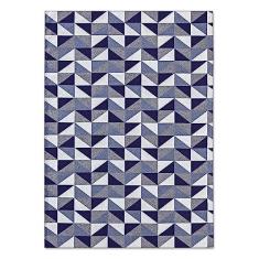 Tapete Jacquard Dallas 2,00 m x 3,00 m antiderrapante - Azul Marinho