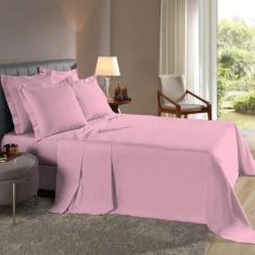 Lençol de Cima Casal 3 PÇS c/ Bainha Percal 180 Fios - RAFALORO, ROSA