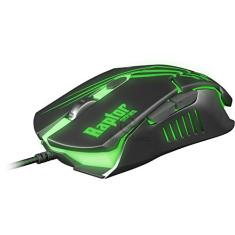 Fortrek OM-801, Mouse Gamer USB, 3200 DPI, Preto/Verde