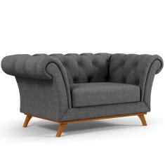 Sofá 2 Lugares Império 150 Cm Cinza Escuro C-416