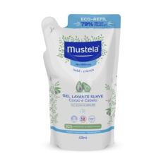 Mustela Refil Gel Lavante Suave 400ml - Sabonete Líquido Corpo e Cabelo Para Bebês e Crianças – Feito Com 93% de Ingredientes de Origem Natural - Mustela Bebê e Criança