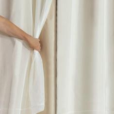 Cortina Blackout PVC com Tecido Voil 2,80 m x 1,80 m - Bege - EDDI CAS