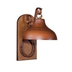 Arandela Rústica Estância Com Ferradura E Madeira 1 Lâmpada Madelustre