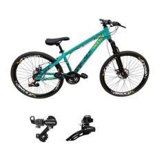 Bicicleta Aro 26 Vikingx Tuff 30 21v Cambio Shimano Traseiro e Diantei