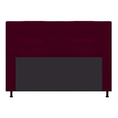 Cabeceira Estofada Dama 195 cm King Size Com Botonê Suede Bordô - ADJ Decor