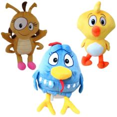 Pelúcias Galinha Pintadinha pintinho Barata 03 Personagens