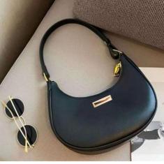 Bolsa Baguete Off Bege material ecológico Média De Ombro Lançamento - 