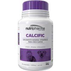 Suplemento Vitamínico Mineral Calcific 1000 mg para Cães e Gatos - 60 Comprimidos