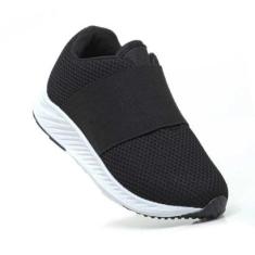 Tênis Infantil Calce Fácil Branco Preto Zeuz 54CX-I-Unissex